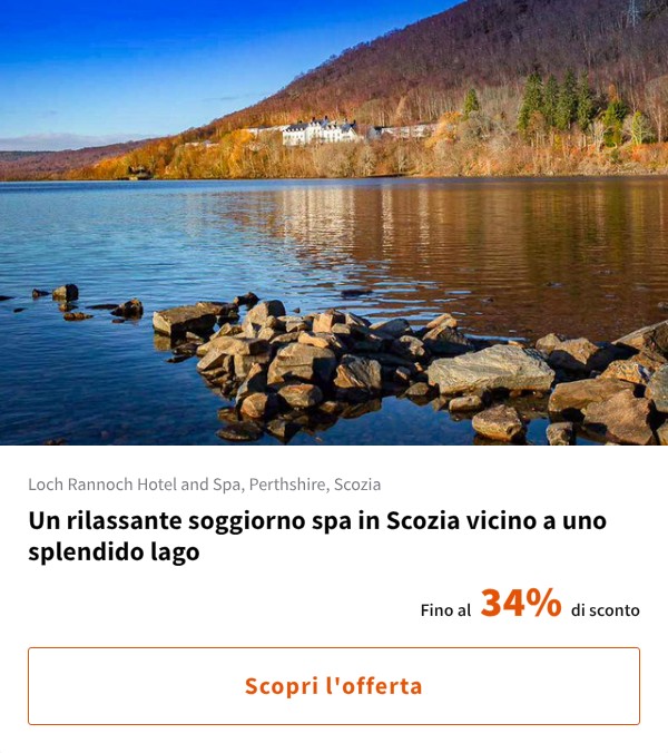 Un rilassante soggiorno spa in Scozia vicino a uno splendido lago