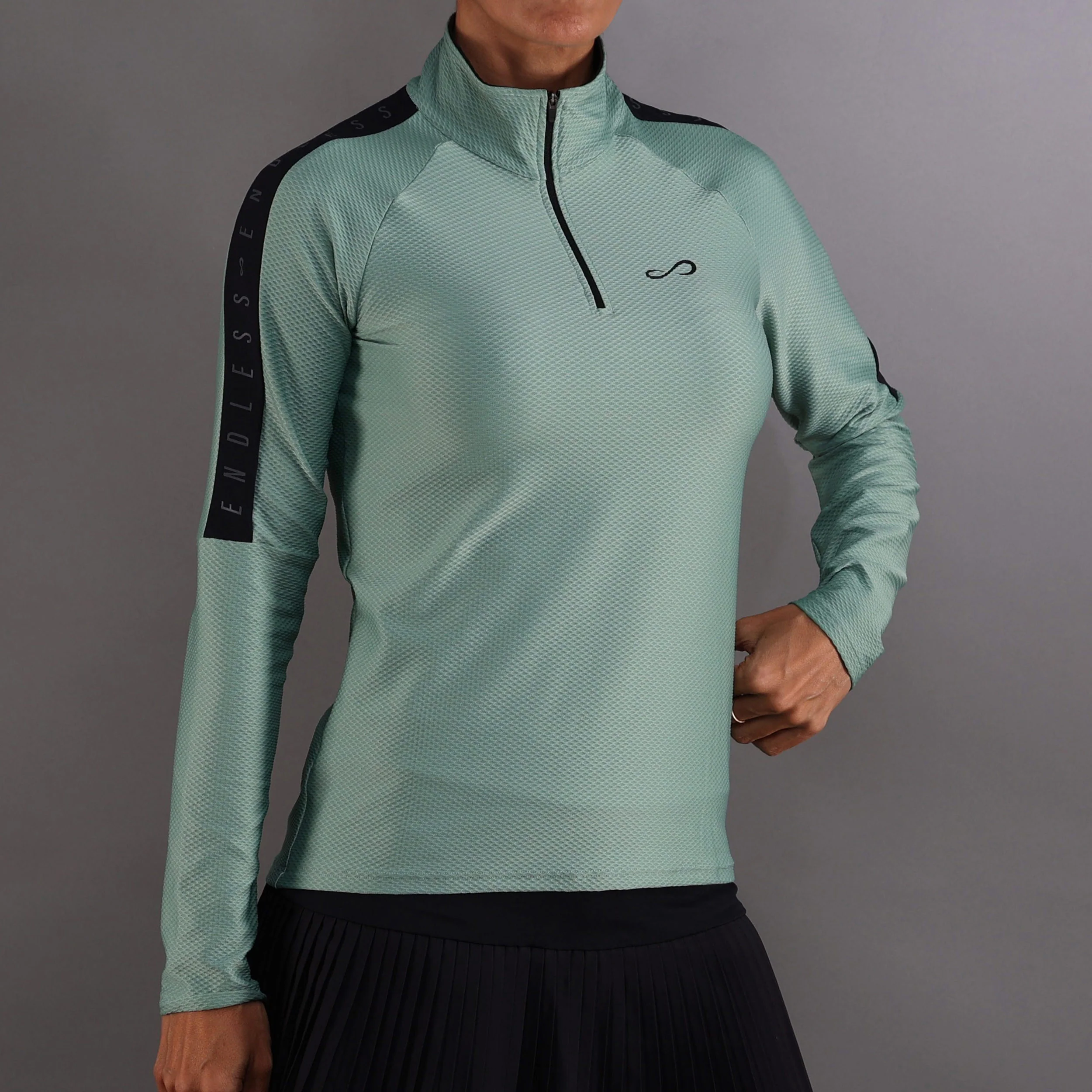 Kirsch Iconic Ii Manica Lunga Donna-Verde,Blu Scuro