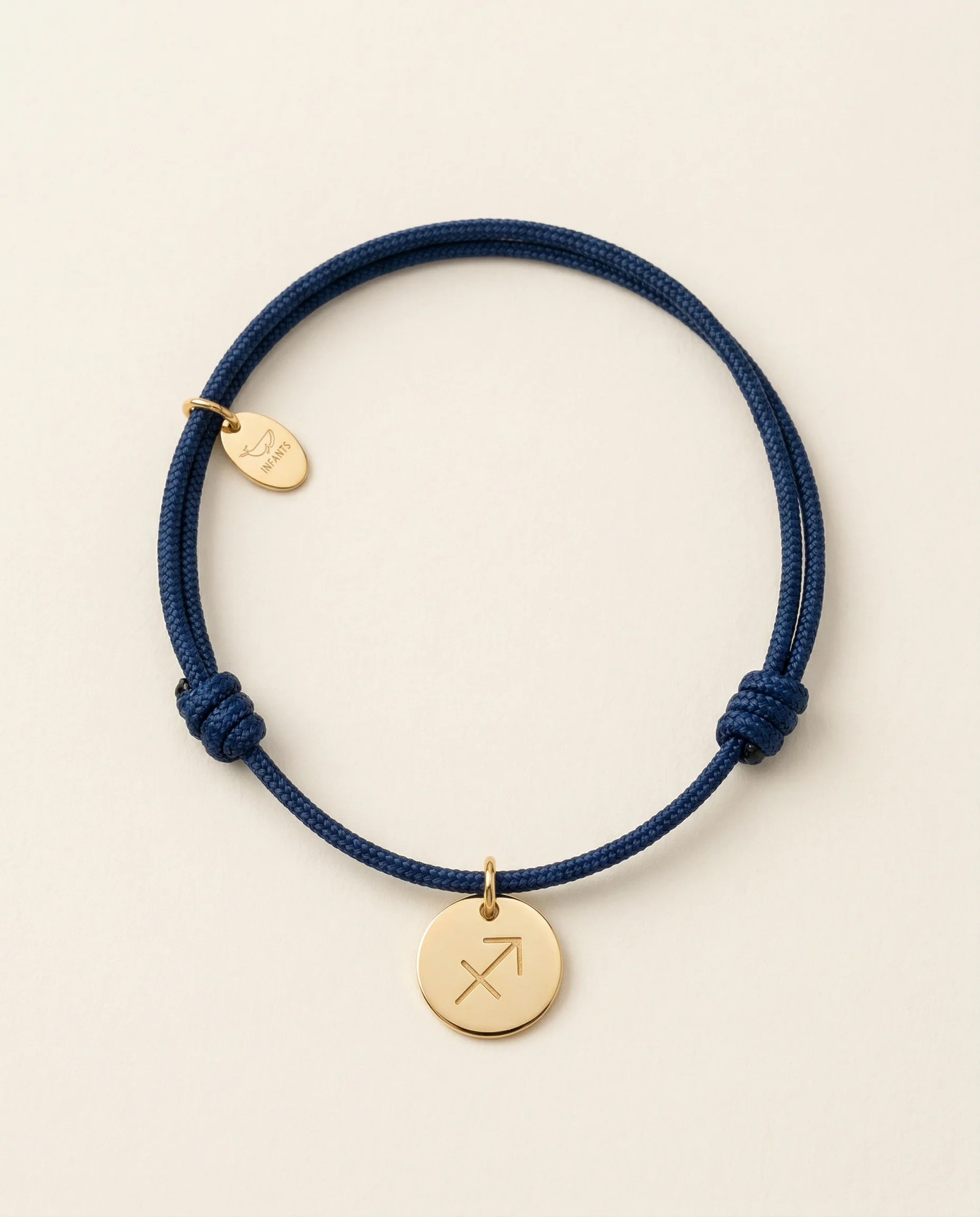 Image of Bracciale Cordoncino Personalizzato con Segno Zodiacale e Data - Infants