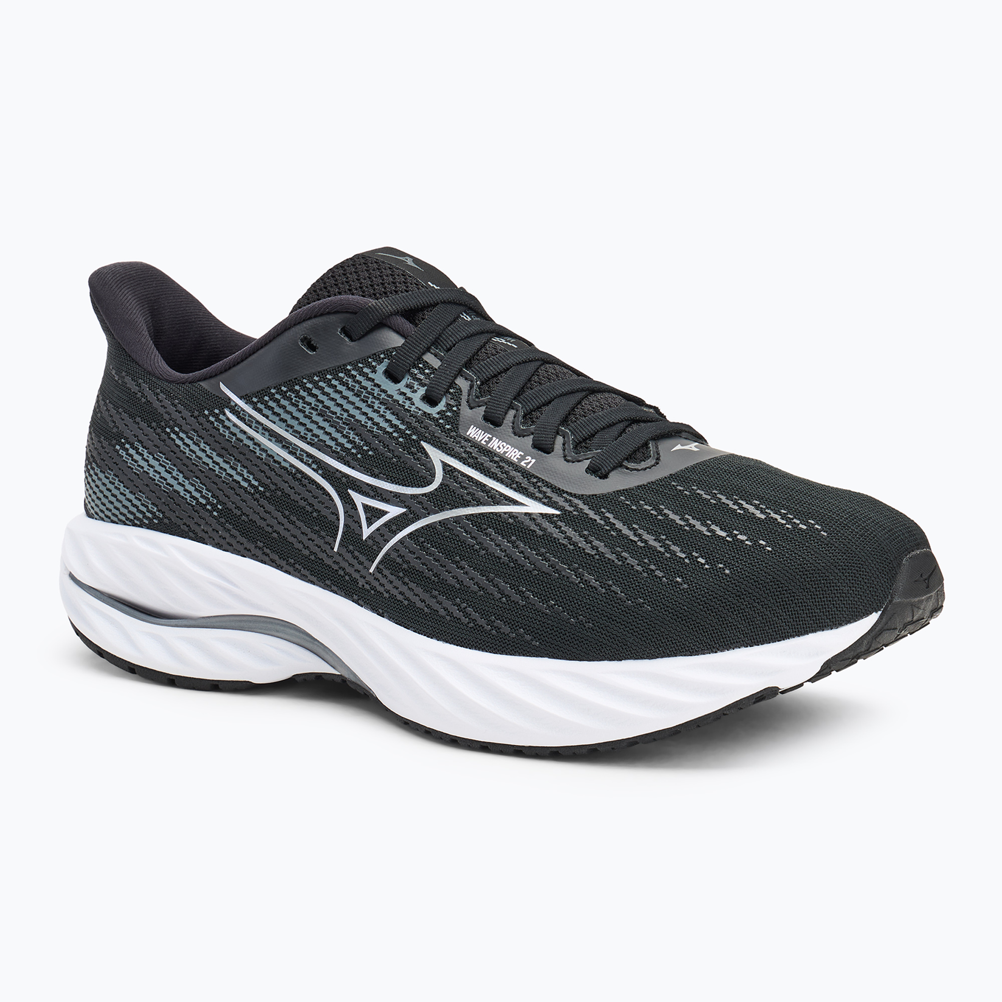 Scarpe da corsa da uomo Mizuno Wave Inspire 21 2E nero/argento/grigio metallizzato