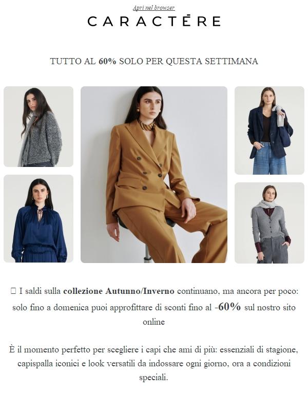 Last rush saldi: fino al -60%!