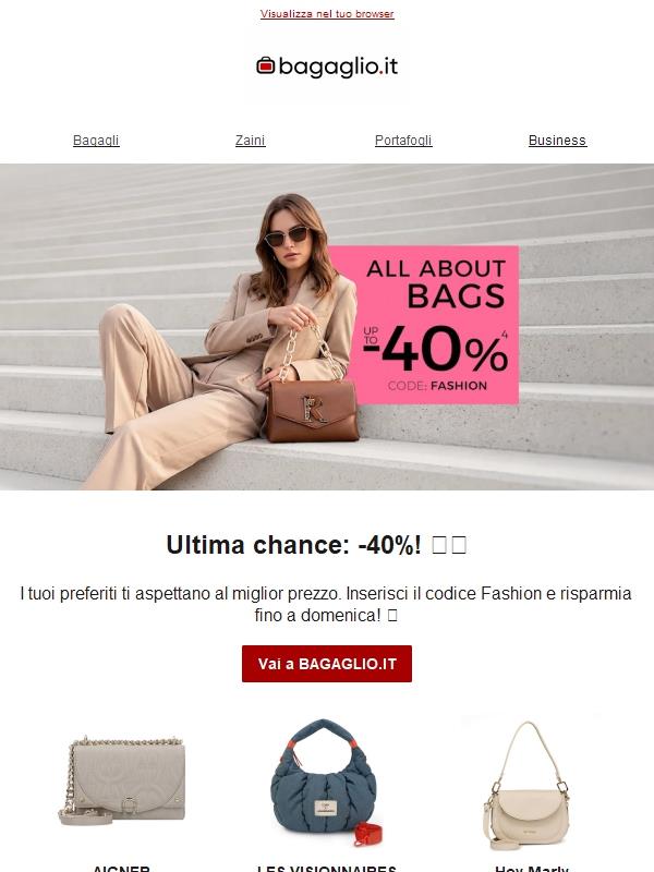 Ultima chance: Fashion Sale -40%! 🛍️