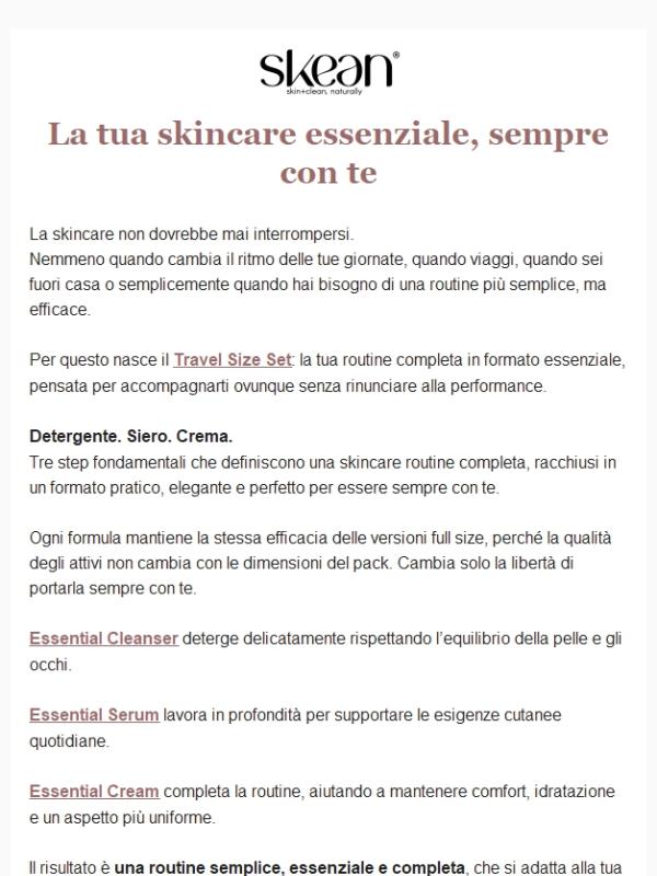 La tua skincare completa, sempre con te