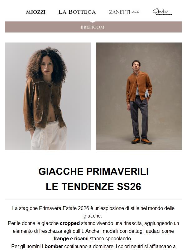 Giacche Primaverili - Le nuove tendenze SS26