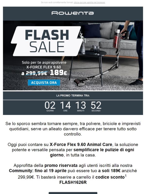 ⚡Promo Flash: X-Force Flex 9.60 a soli 189€