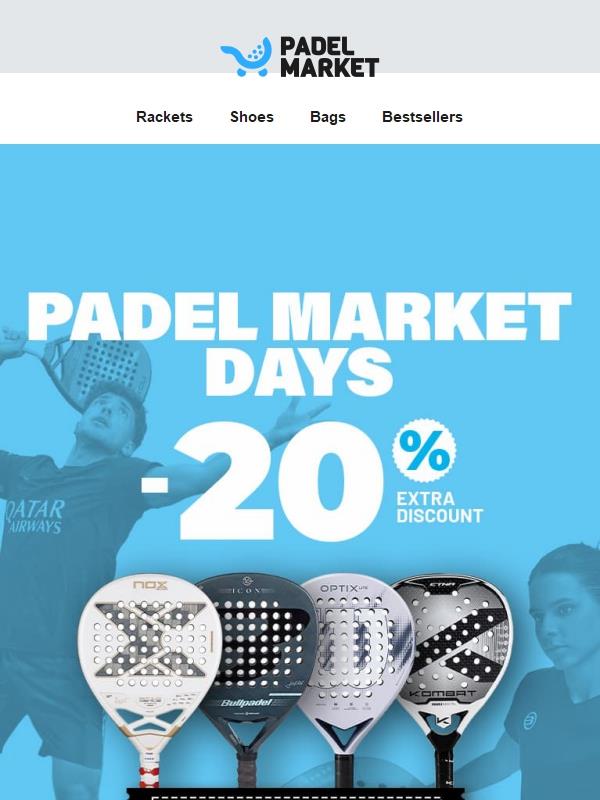 EXTRA20 | Padel Market Days: extra 20% off