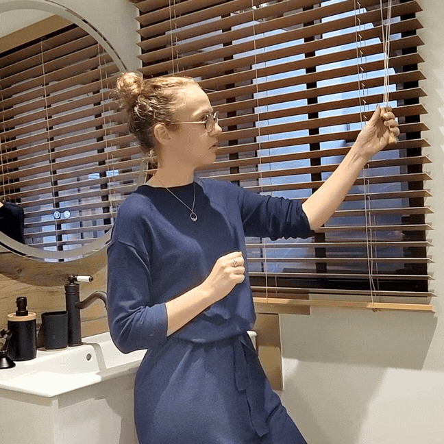 Veneziane in legno lamelle Satinato