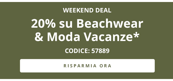 -20% su Beachwear & Moda Vacanze