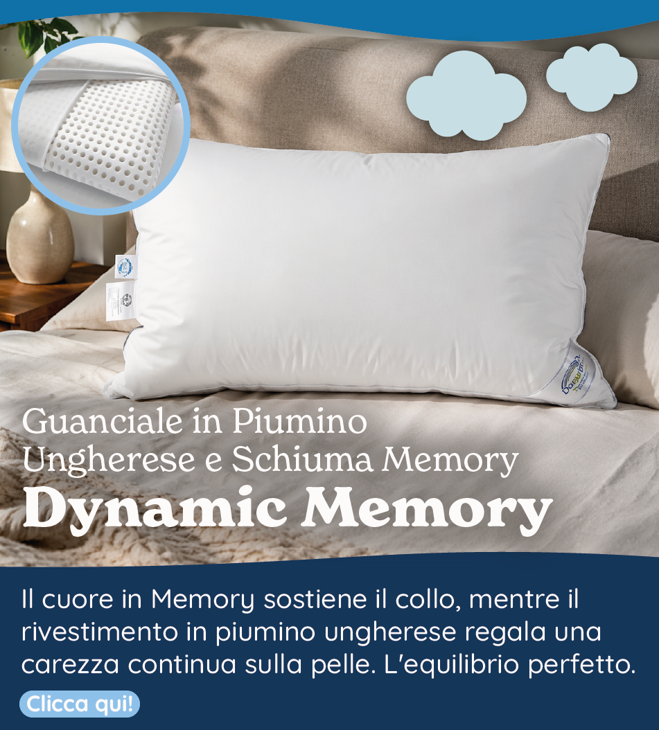 Guanciale in Piumino Ungherese e Schiuma Memory - Dynamic Memory