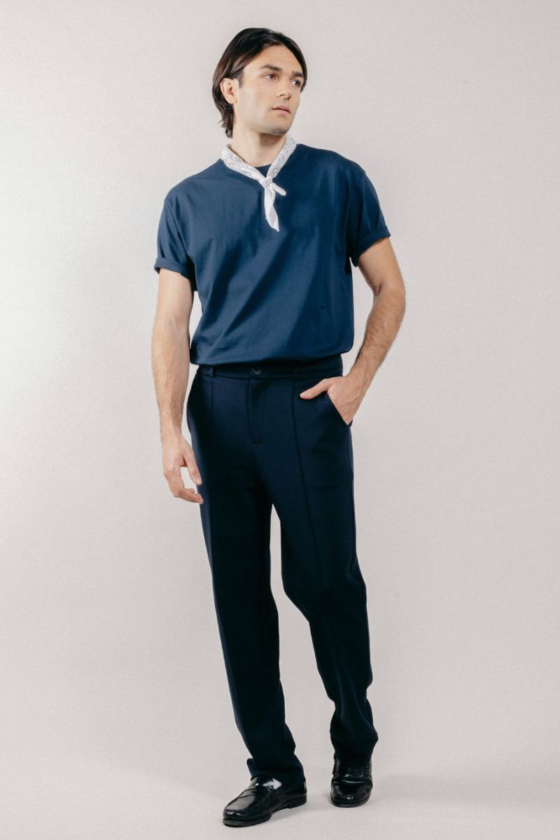 Pantalone Chino in Interlock Navy