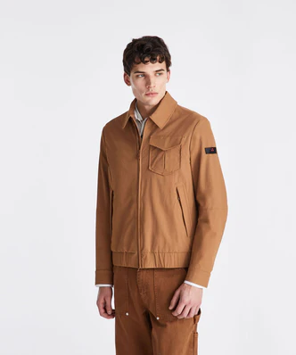 Bomber con Colletto / Marrone