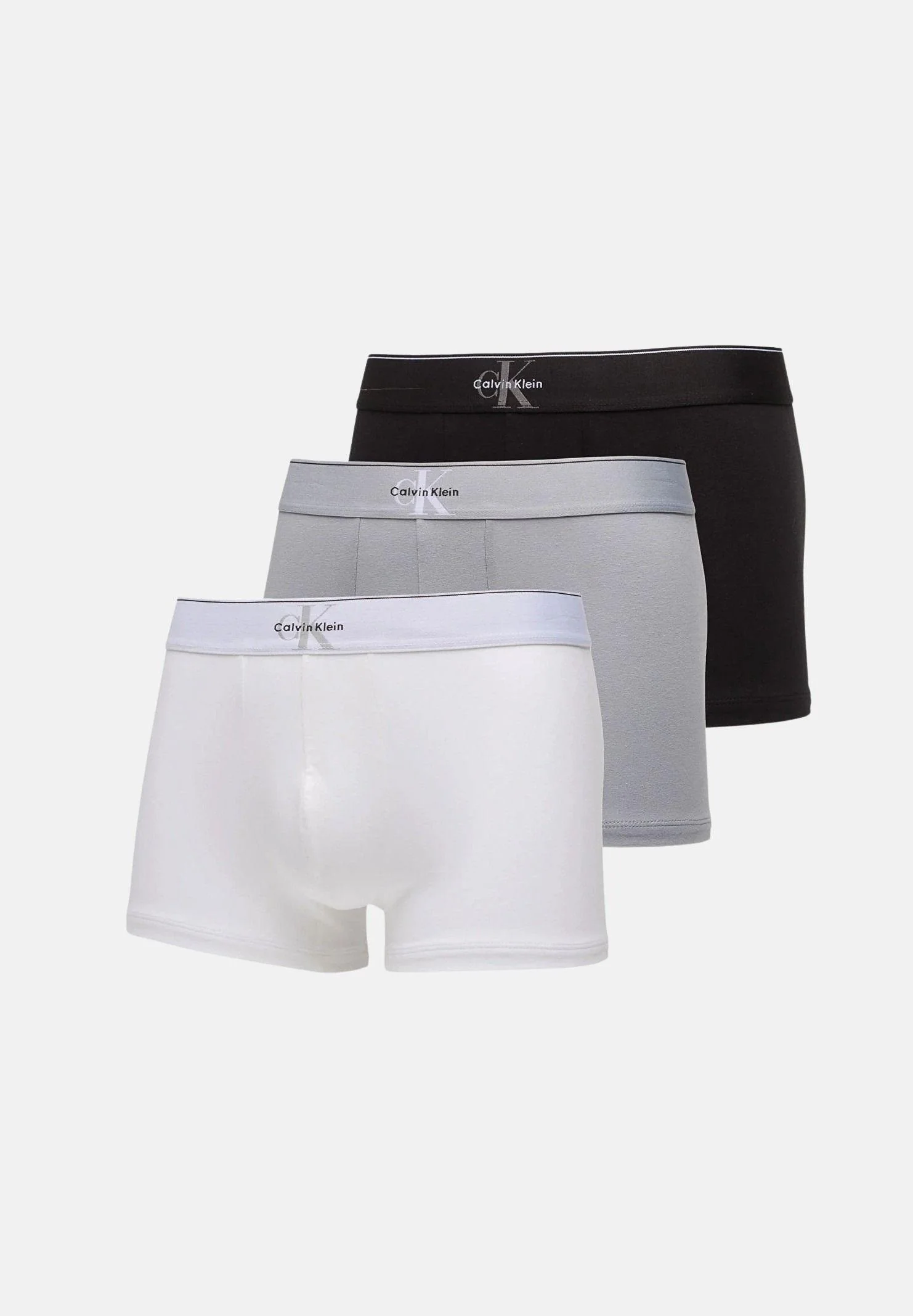 Image of CALVIN KLEIN Boxer (3pz) grigio, nero e bianco da uomo