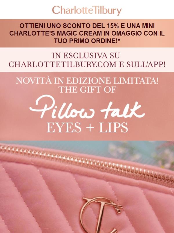 Risparmia 42 € su questi iconici prodotti Pillow Talk! 💗