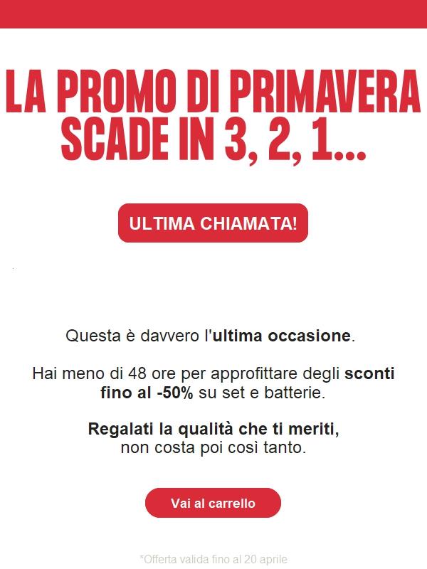 ⚡ Ultima chiamata: sconti fino al -50%!