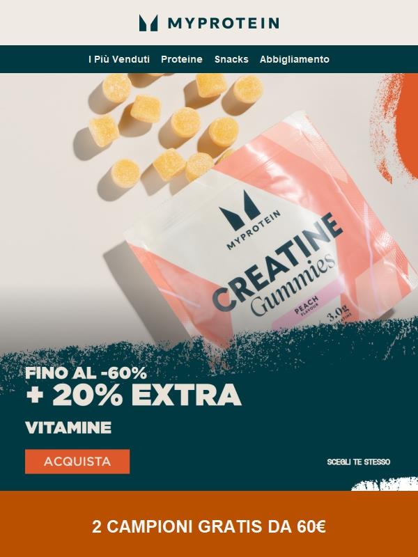 ⚡ fino al -60% + 20% EXTRA ⚡