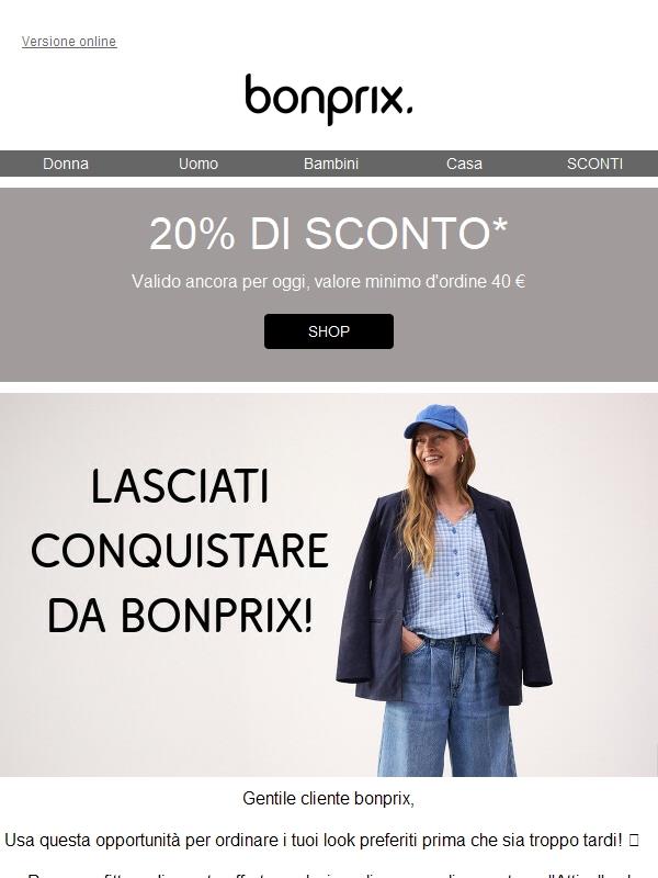 ⏰ Ultima possibilità:  usa il tuo 20% di sconto entro oggi! ⏰