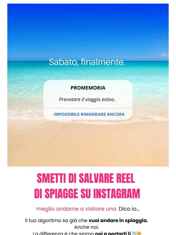 Sabato è il giorno perfetto per prenotare finalmente ✈️