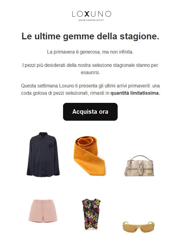 ✦ Loxuno | Ultimi giorni: abbigliamento uomo-donna