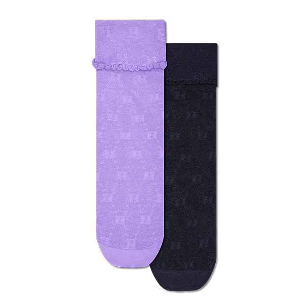 2-Pack H Monogram Mini Crew Socks