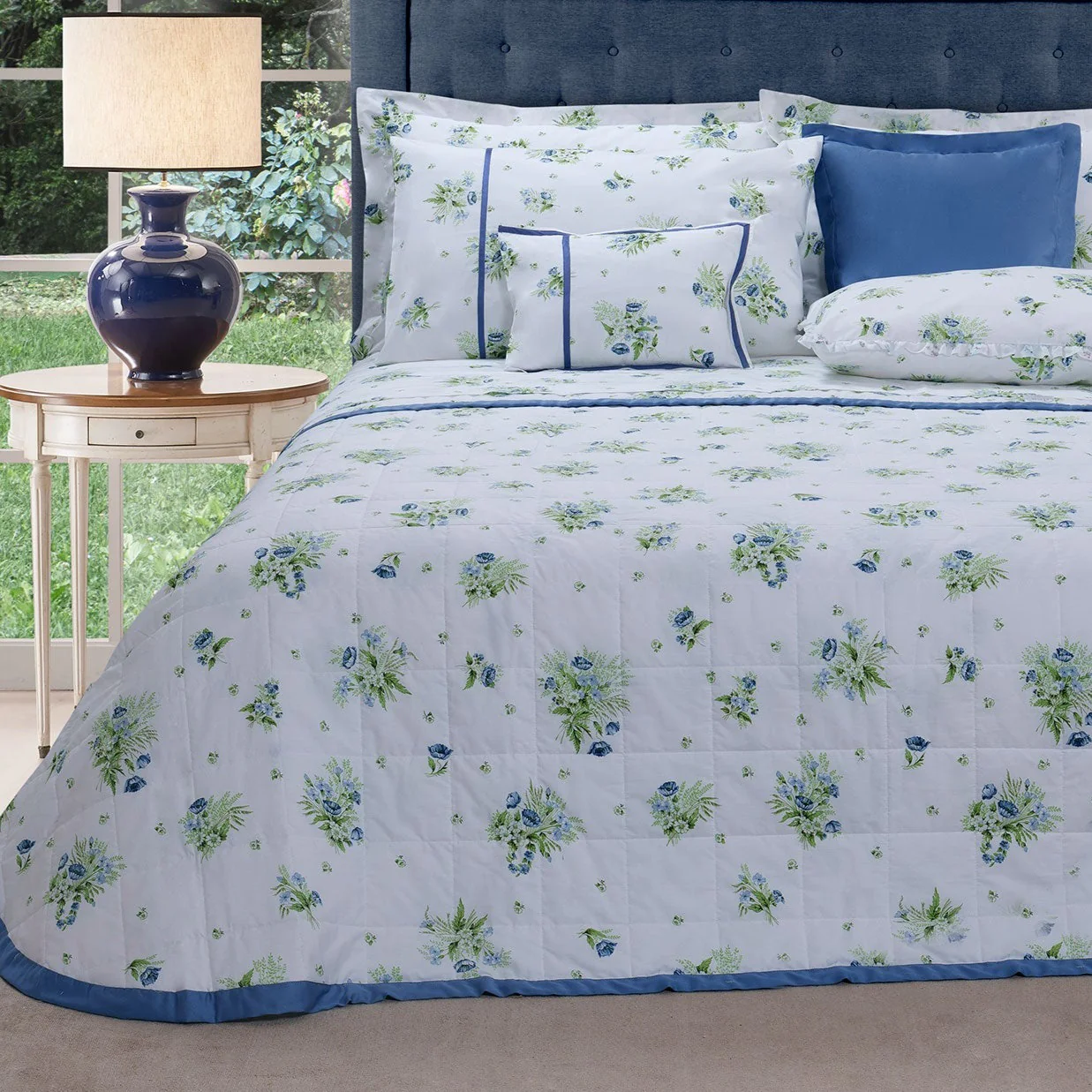 Image of Trapuntino Leggero in Percalle <br>di Cotone Fantasia Floreale - <b>Elba