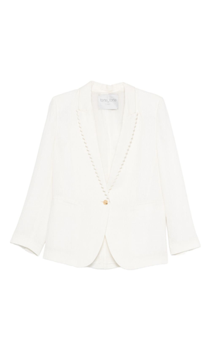 Linen single-breasted jacket