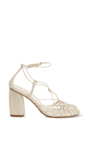 Leather heel sandals