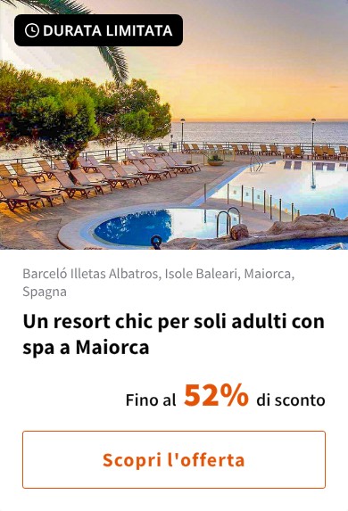 Un resort chic per soli adulti con spa a Maiorca