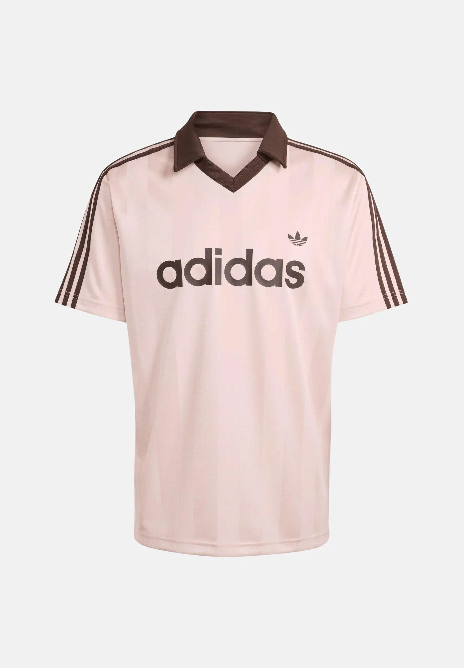 Image of ADIDAS ORIGINALS Polo a manica corta ARCHIVE COLLAR ENGINEERED rosa e marrone da donna