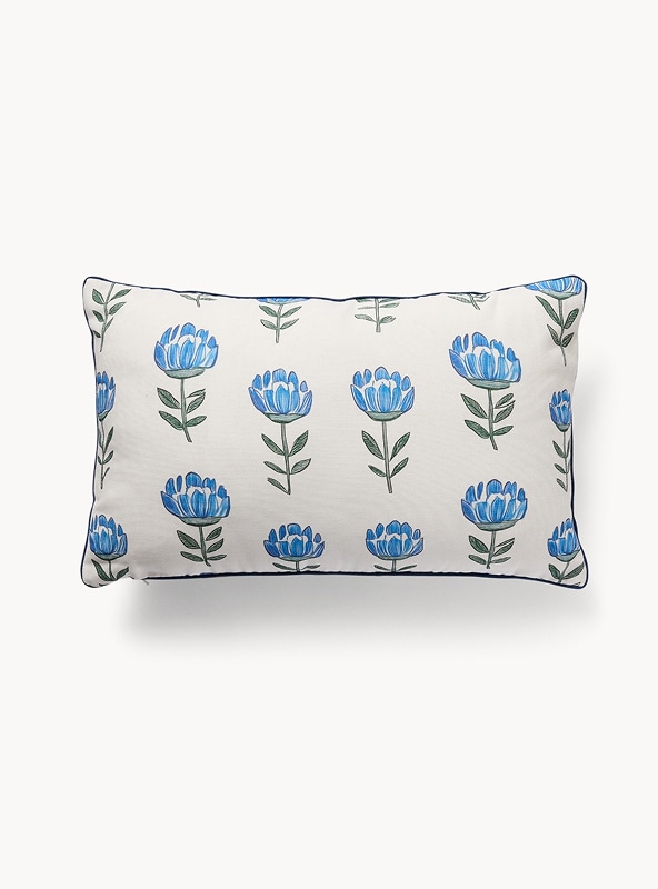 Cuscino con stampa ortensie 35x55cm