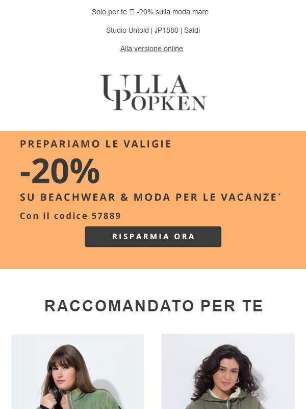Last chance: -20% su Beachwear e Moda Vacanze 🏖️