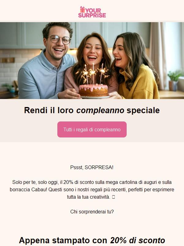 Cerchi un regalo di compleanno originale? 🎉