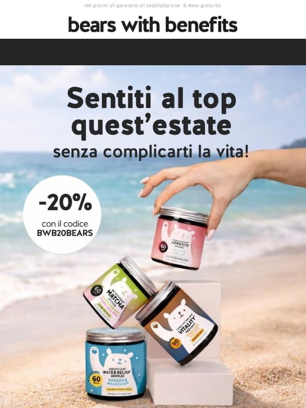 Per te: -20% sui tuoi preferiti per l'estate