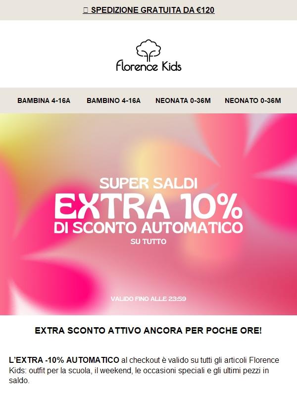 🛍️ HAI GIÀ SFRUTTATO L’EXTRA 10% AUTOMATICO?