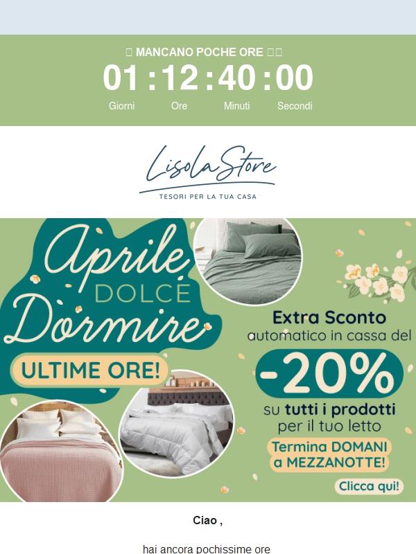 ⌛ Mancano poche ore per poter rinnovare la tua camera da letto con i nostri fantastici sconti