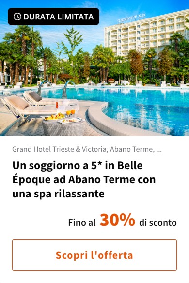 Un soggiorno a 5* in Belle Époque ad Abano Terme con una spa rilassante