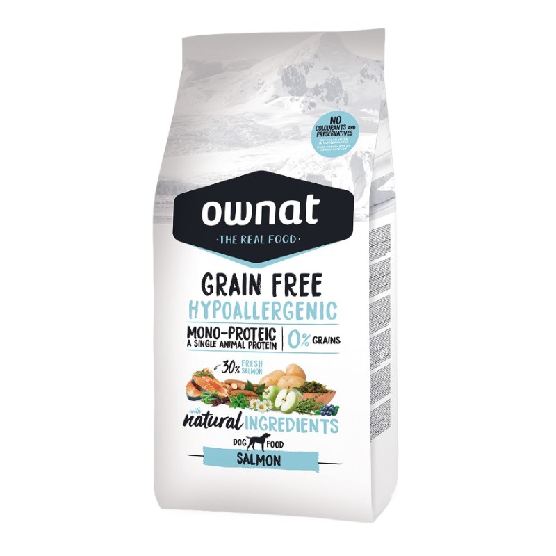 Ownat Dog Hypoallergenic Grain Free Adult Salmone per Cani - 12 Kg