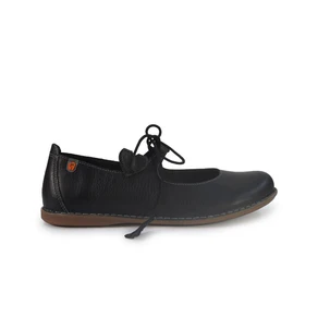 Jungla Ballerina Donna con Lacci in Pelle Nera