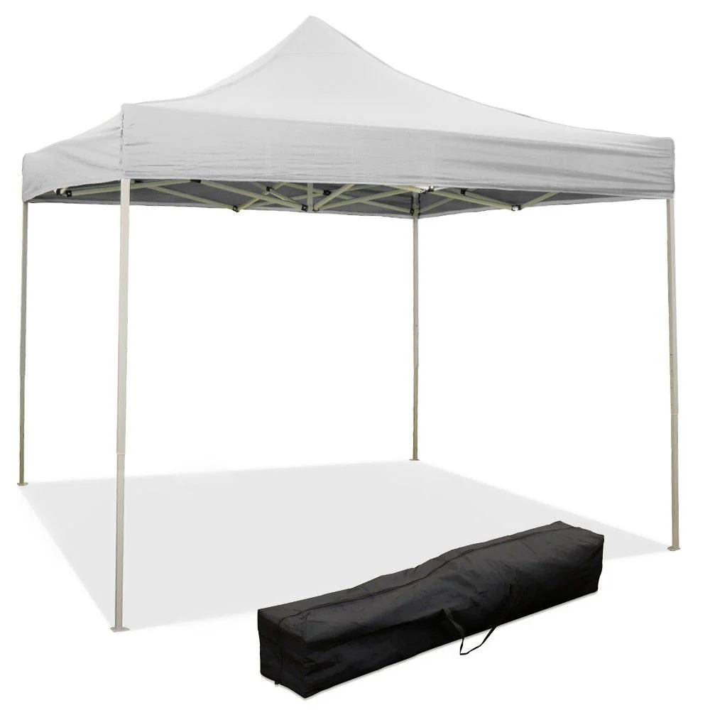 Image of Gazebo Richiudibile Pieghevole 3x3m in Acciaio e PVC Impermeabile Bianco