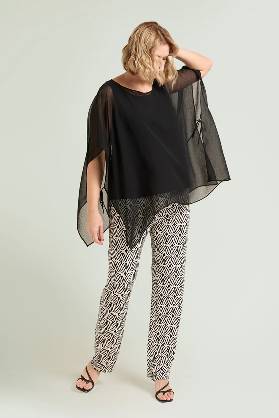 PANTALONI PULL-ON STAMPATI IN JERSEY PIQUET