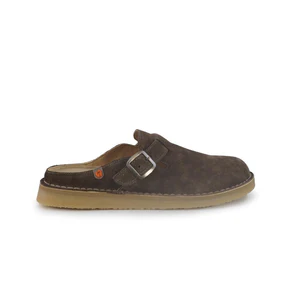 Jungla Sandalo Sabot Barefoot Donna con Fibbia in Camoscio Marrone