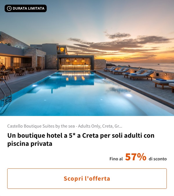 Un boutique hotel a 5* a Creta per soli adulti con piscina privata