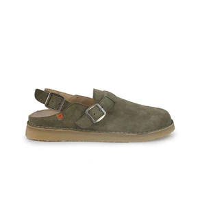 Jungla Sabot con Cinturino Barefoot Donna  in Camoscio Verde