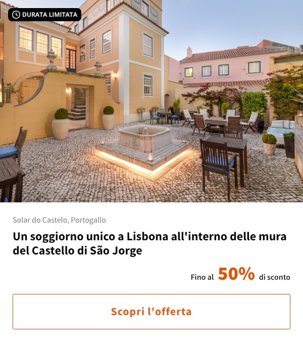 Un soggiorno unico a Lisbona all'interno delle mura del Castello di São Jorge