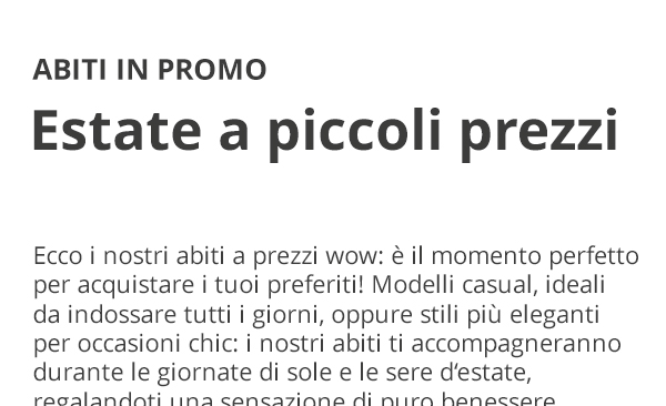 ABITI IN PROMO