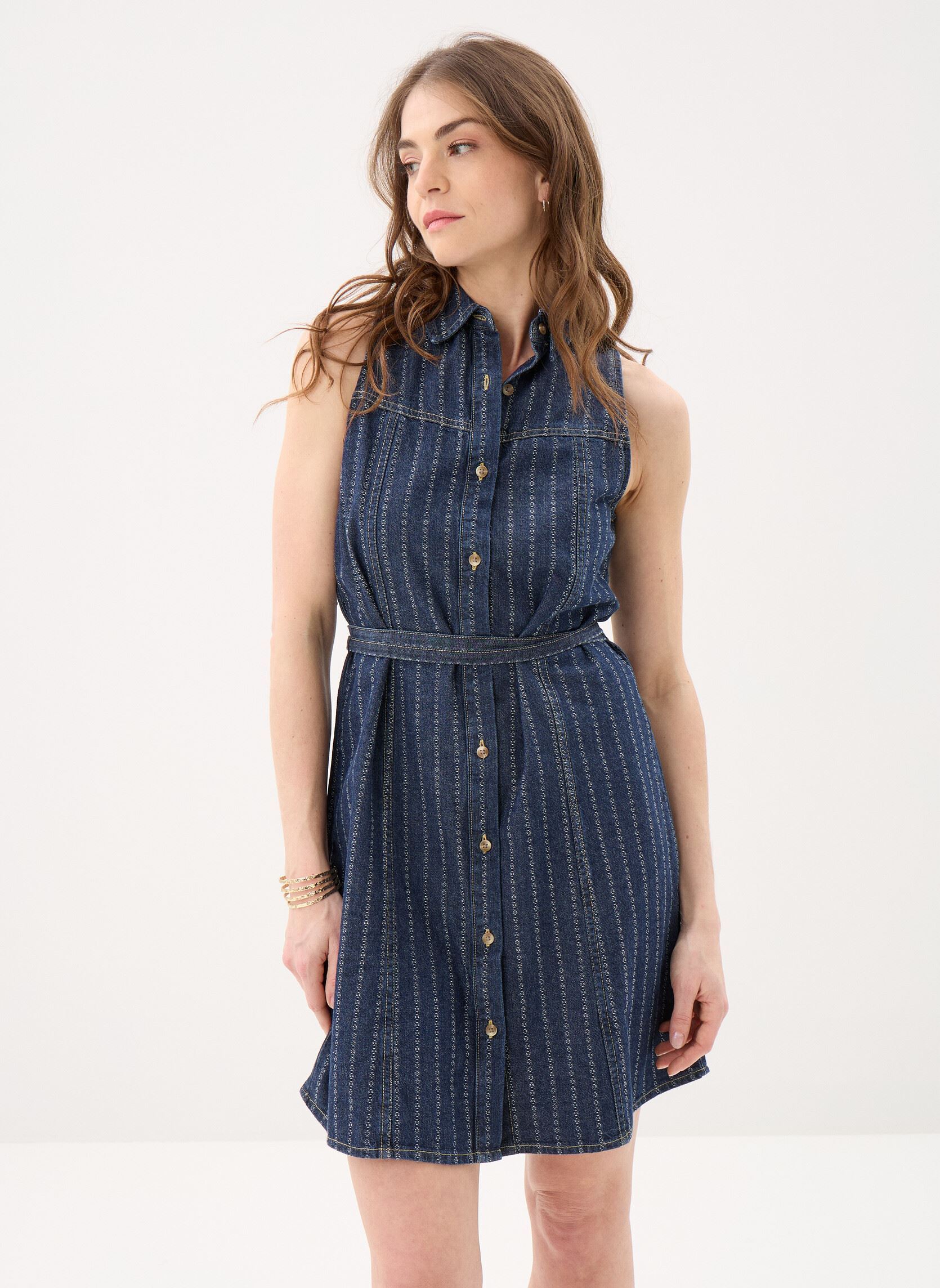 Lee Abiti lunghi Sleeveless Denim Dress donna blu