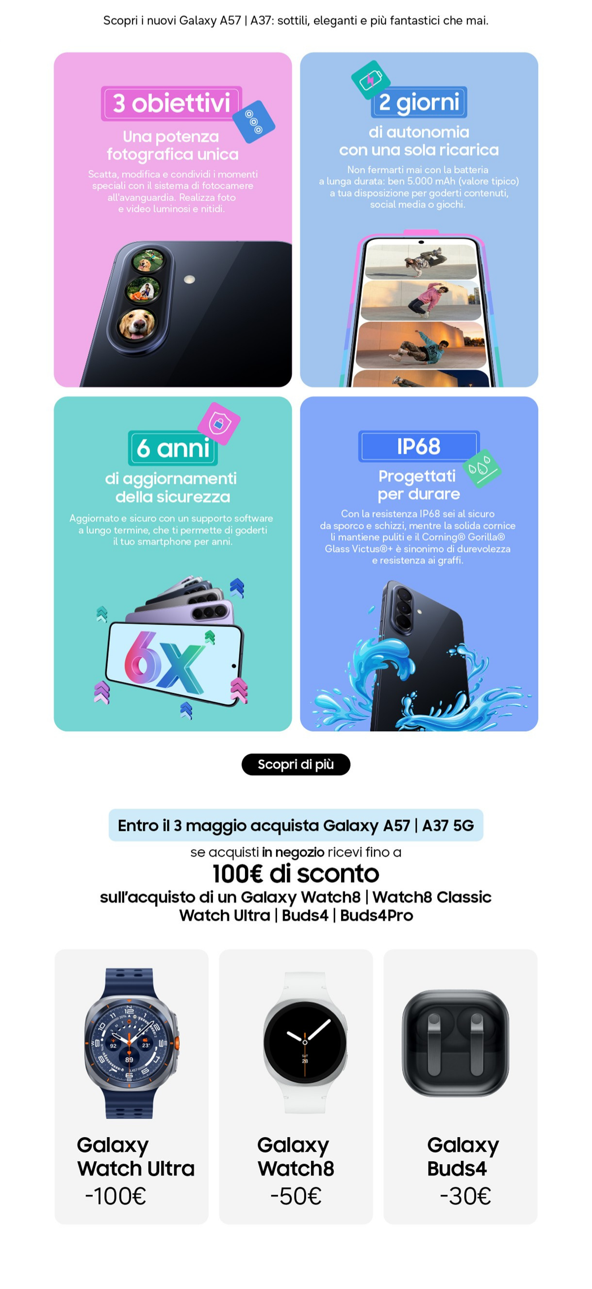 Samsung Galaxy serie A57 - A37