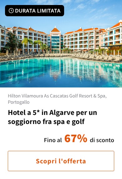 Hotel a 5* in Algarve per un soggiorno fra spa e golf