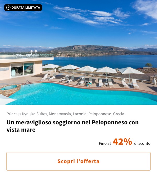 Un meraviglioso soggiorno nel Peloponneso con vista mare