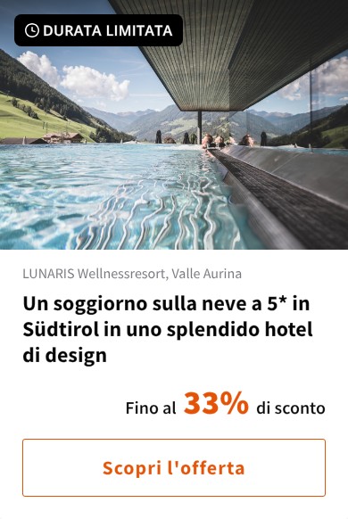 Un soggiorno sulla neve a 5* in Südtirol in uno splendido hotel di design