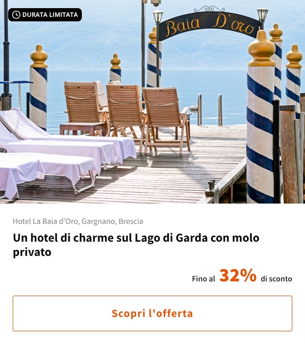 Un hotel di charme sul Lago di Garda con molo privato